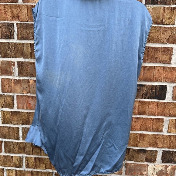 Sandro Blue Ruffled Asymmetrical Blouse - Picture 5 of 8